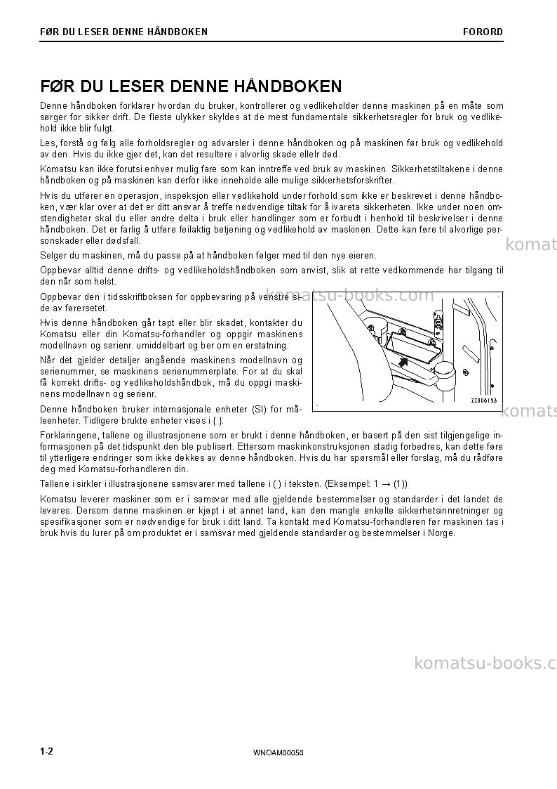Komatsu pc78us-10jpn Operation manual cover Page 4 Komatsu pc78us-10jpn Operation manual cover Page 4