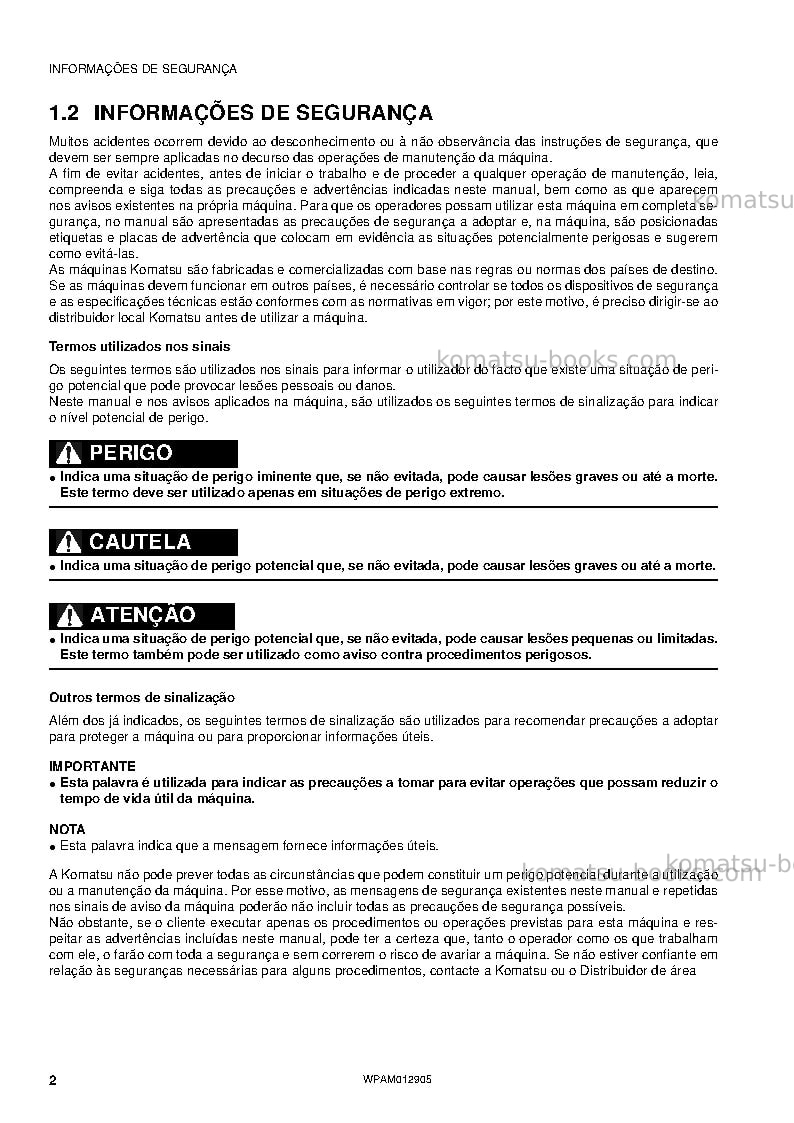 Komatsu pc80mr-3ita Manual de operação capa Página 4