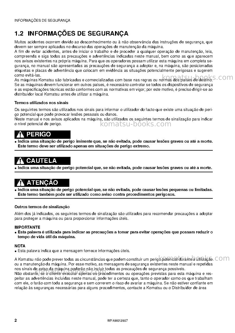 Komatsu pc80mr-3ita Manual de operação capa Página 4