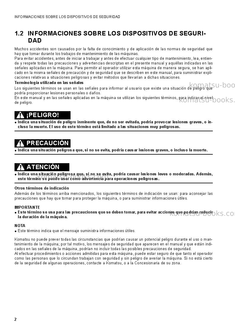Komatsu ck20-1ita Manual de operación cover Page 4