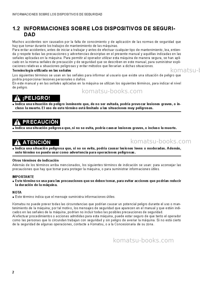 Komatsu ck35-1ita Manual de operación cover Page 4