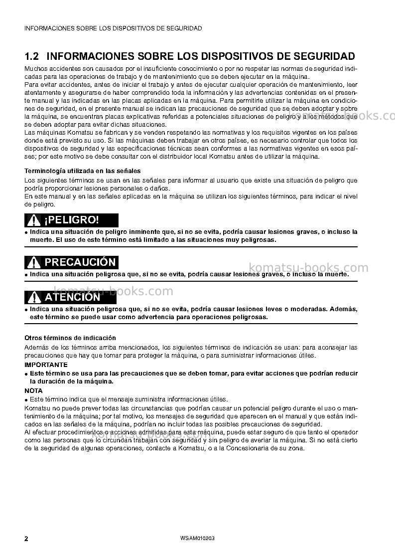Komatsu sk510-5ita Manual de operación cover Page 4
