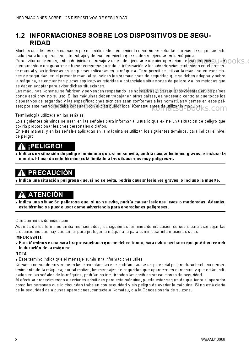 Komatsu sk1026-5ita-turbo Manual de operación cover Page 4