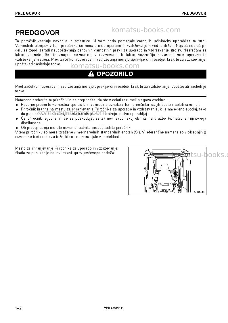 Komatsu pc138us-10ita Operation manual cover Page 4 Komatsu pc138us-10ita Operation manual cover Page 4