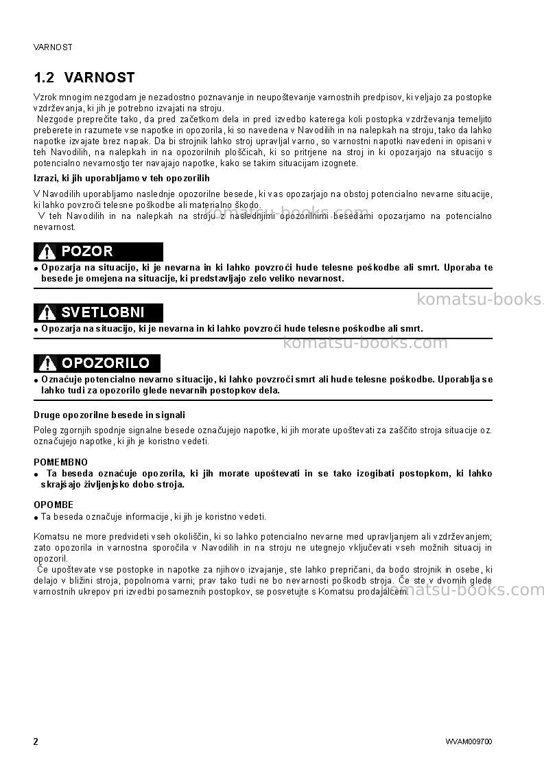 Komatsu pc80mr-3ita Operation manual cover Page 4 Komatsu pc80mr-3ita Operation manual cover Page 4