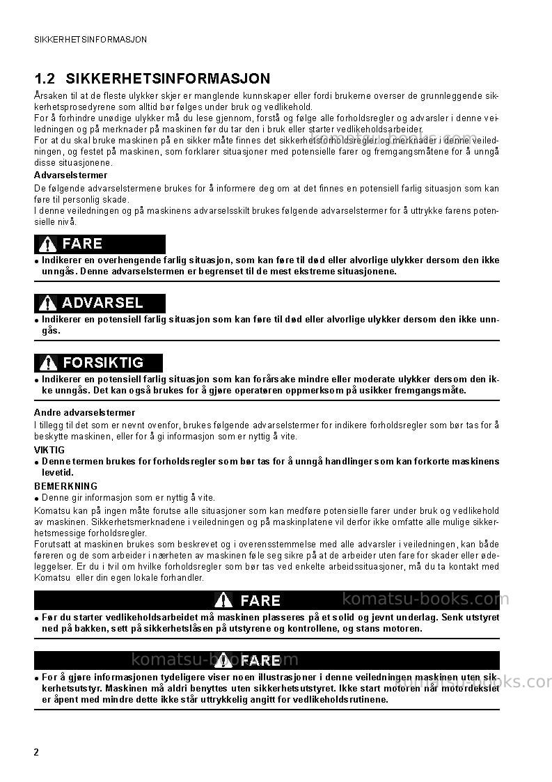 Komatsu sk510-5ita Operation manual cover Page 4