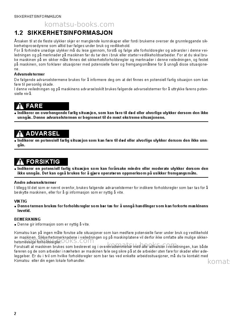 Komatsu ck30-1ita Operation manual cover Page 4 Komatsu ck30-1ita Operation manual cover Page 4