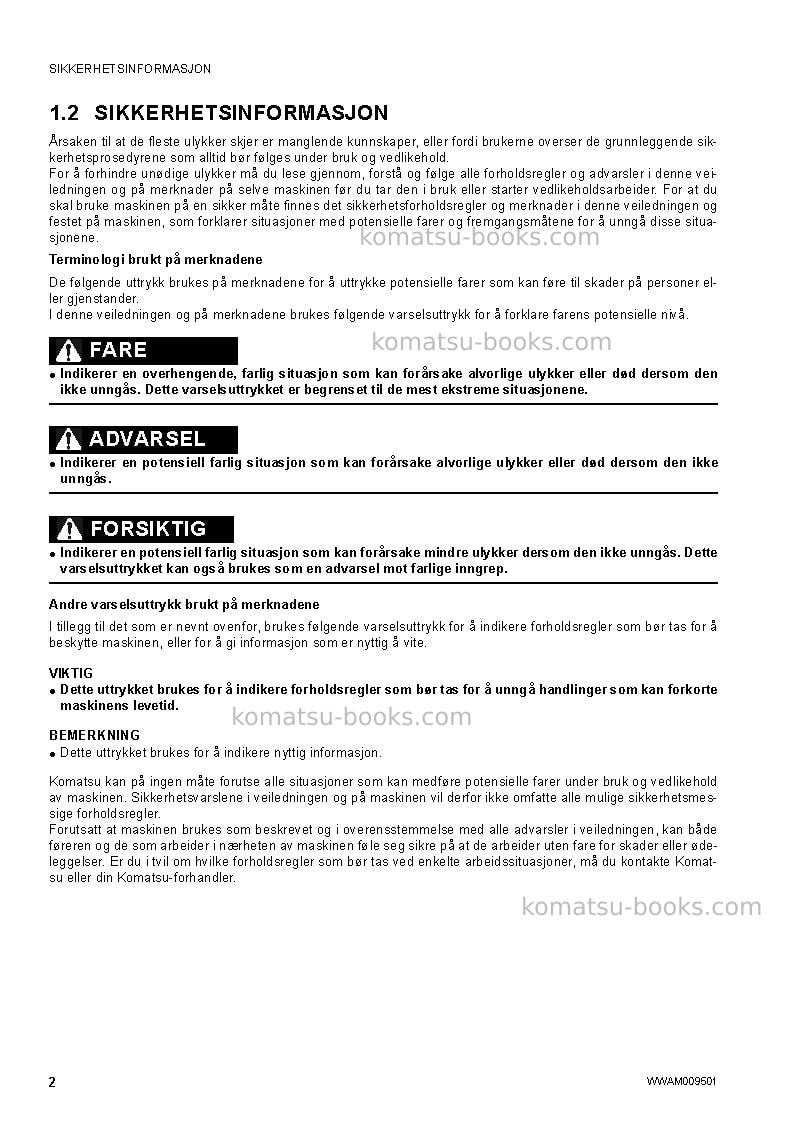 Komatsu pc26mr-3ita Operation manual cover Page 4 Komatsu pc26mr-3ita Operation manual cover Page 4