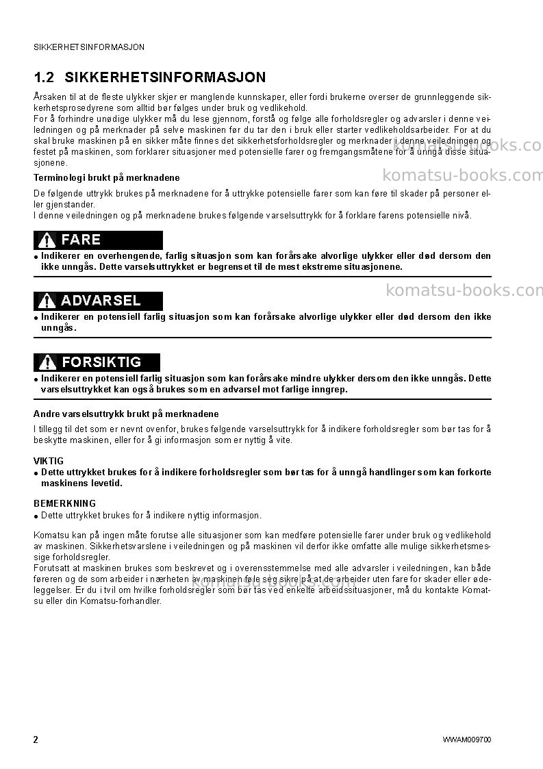 Komatsu pc80mr-3ita Operation manual cover Page 4 Komatsu pc80mr-3ita Operation manual cover Page 4