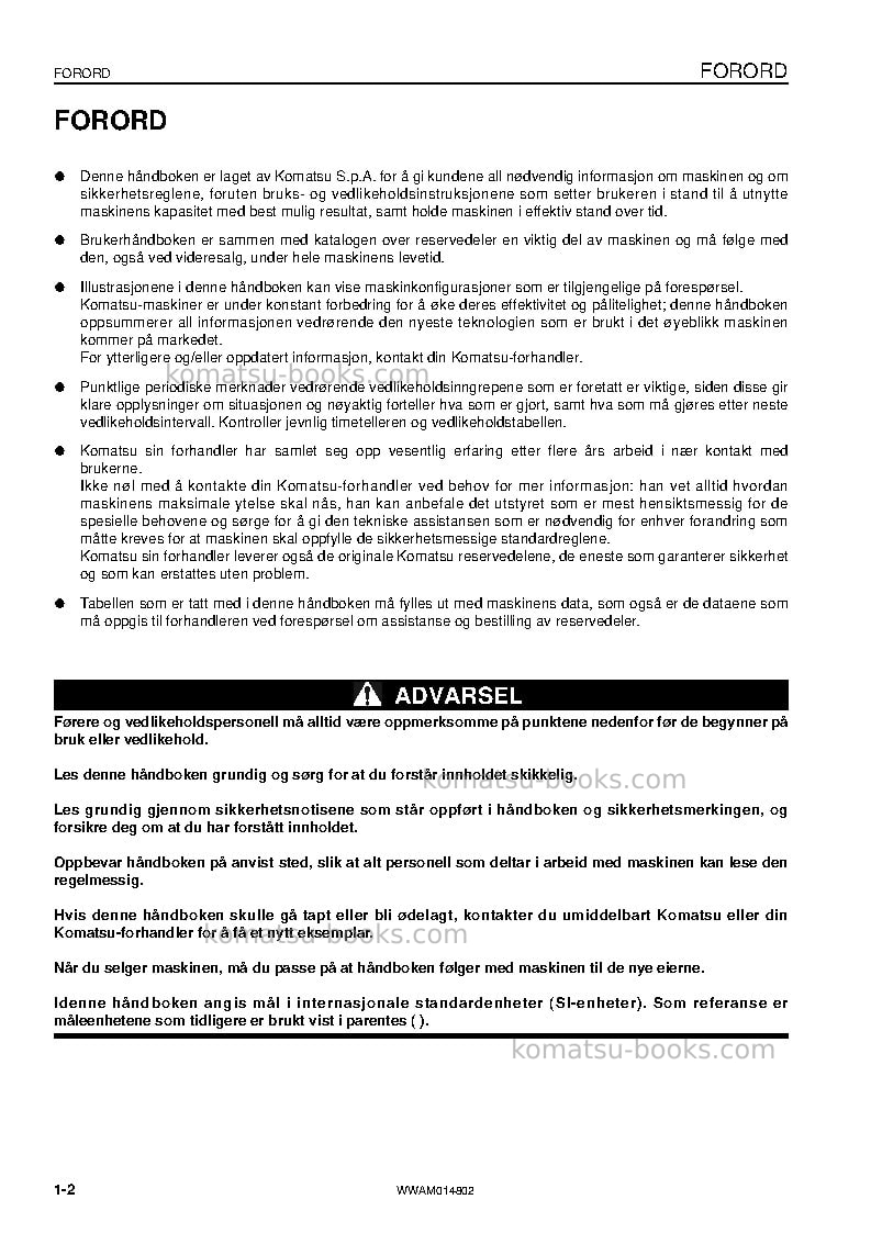 Komatsu pc118mr-8ita Operation manual cover Page 4