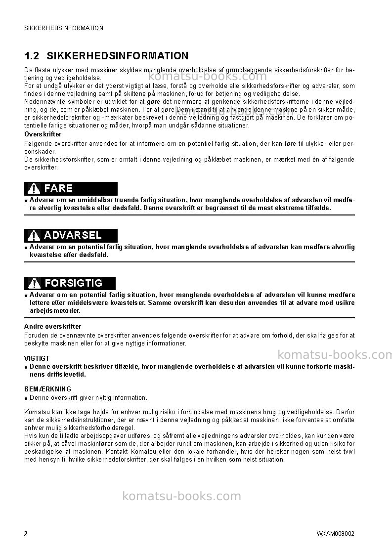Komatsu ck35-1ita Operation manual cover Page 4 Komatsu ck35-1ita Operation manual cover Page 4