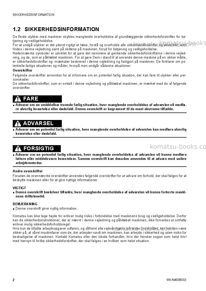 Komatsu ck35-1ita Operation manual cover Page 4 Komatsu ck35-1ita Operation manual cover Page 4