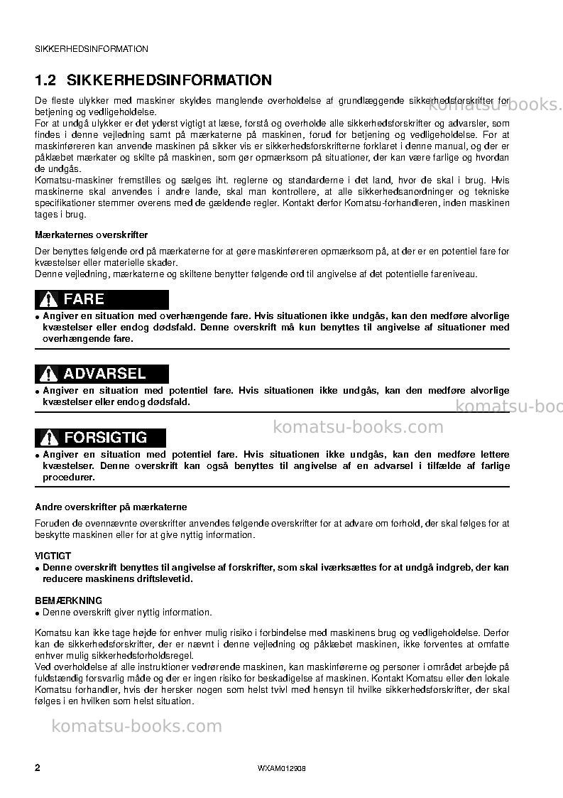 Komatsu pc80mr-3ita Operation manual cover Page 4 Komatsu pc80mr-3ita Operation manual cover Page 4