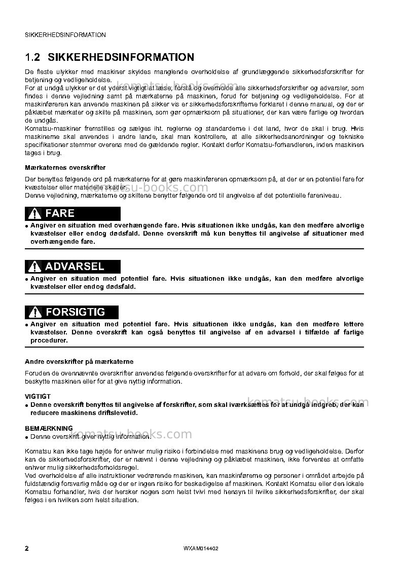 Komatsu pc55mr-3ita Operation manual cover Page 4