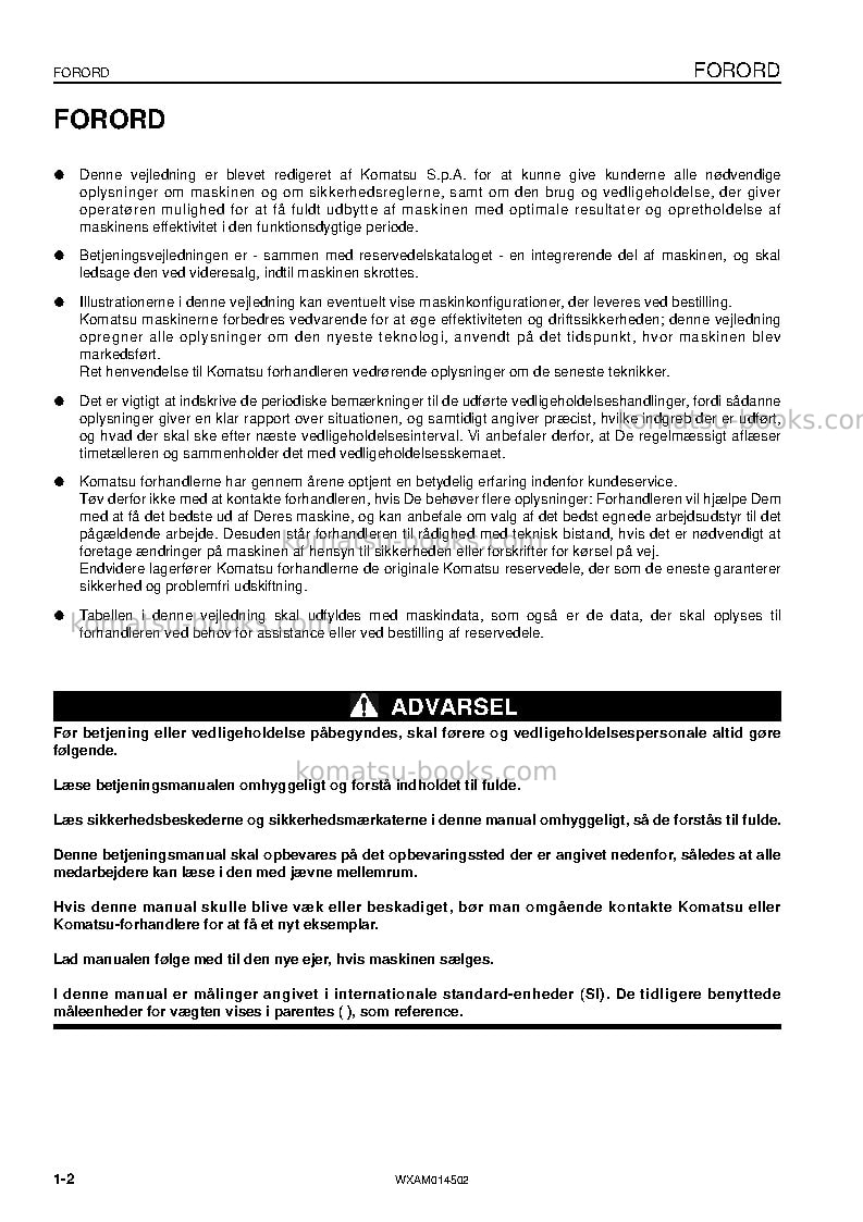 Komatsu pc22mr-3ita Operation manual cover Page 4