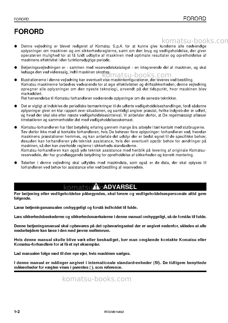 Komatsu pc118mr-8ita Operation manual cover Page 4 Komatsu pc118mr-8ita Operation manual cover Page 4
