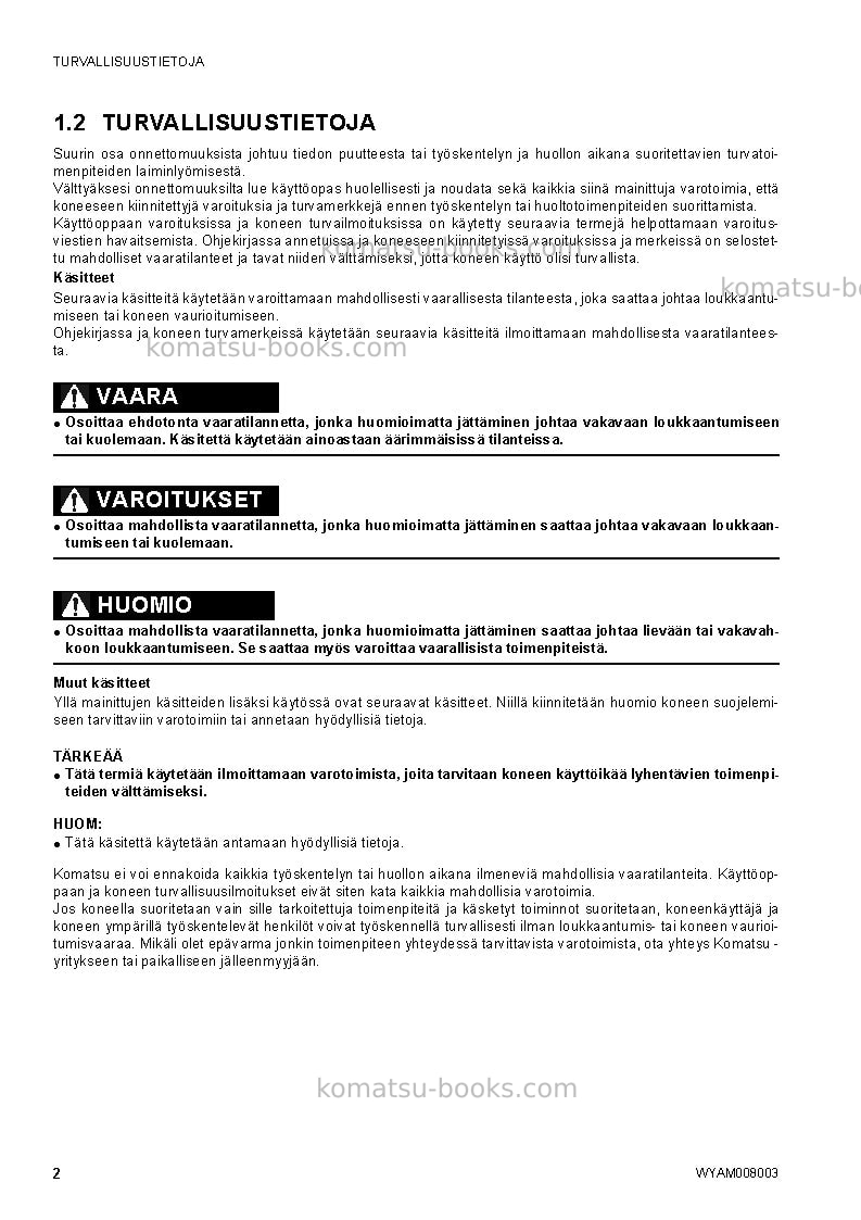 Komatsu ck35-1ita Operation manual cover Page 4 Komatsu ck35-1ita Operation manual cover Page 4