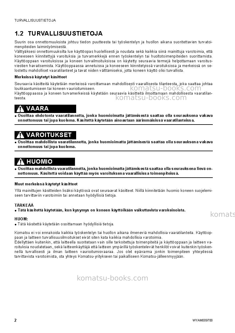 Komatsu pc80mr-3ita Operation manual cover Page 4 Komatsu pc80mr-3ita Operation manual cover Page 4