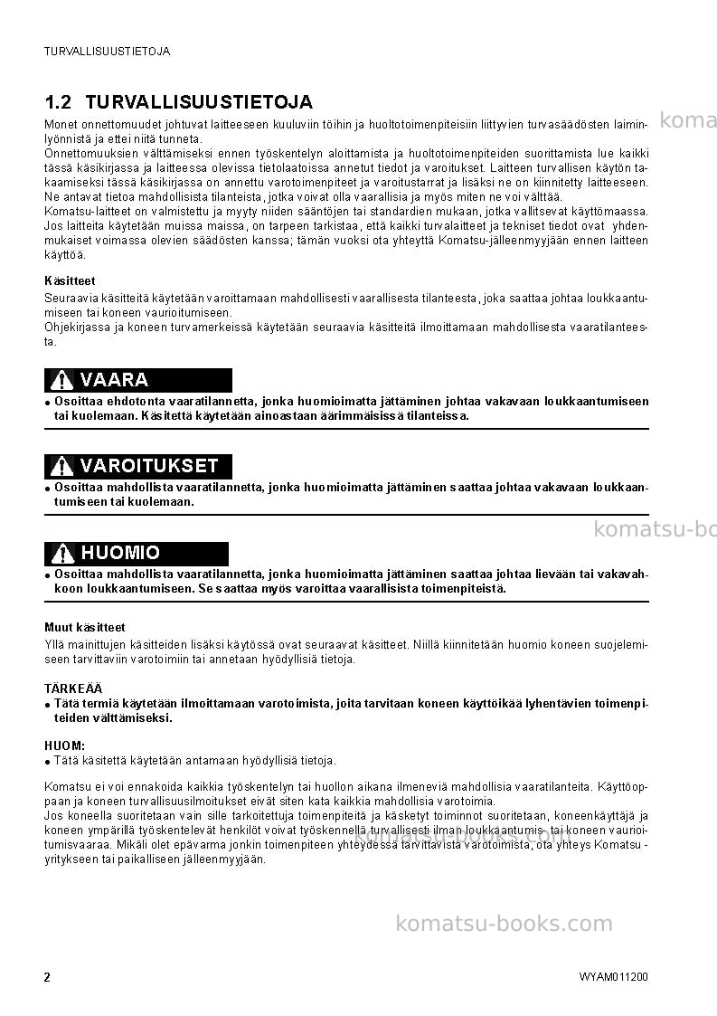 Komatsu ck30-1ita Operation manual cover Page 4