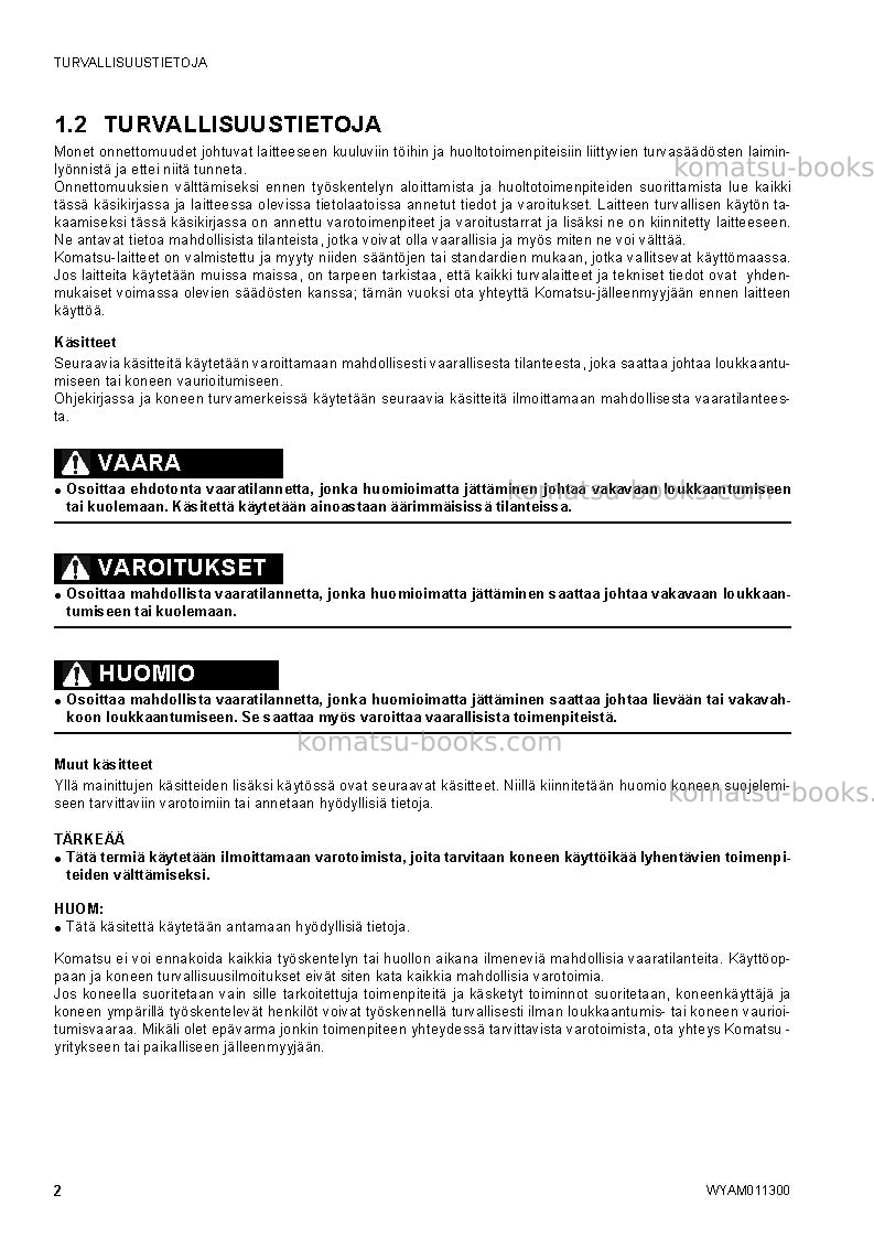 Komatsu ck35-1ita Operation manual cover Page 4 Komatsu ck35-1ita Operation manual cover Page 4