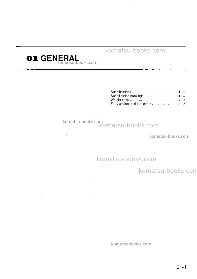 Komatsu pc200el-6gbr-k Repair & maintenance cover Page 4 Komatsu pc200el-6gbr-k Repair & maintenance cover Page 4