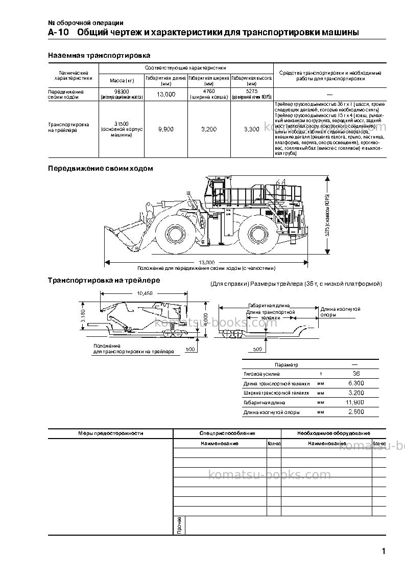 Komatsu wa900-3jpn Инструкция по сборке в полевых условиях обложка Страница 5