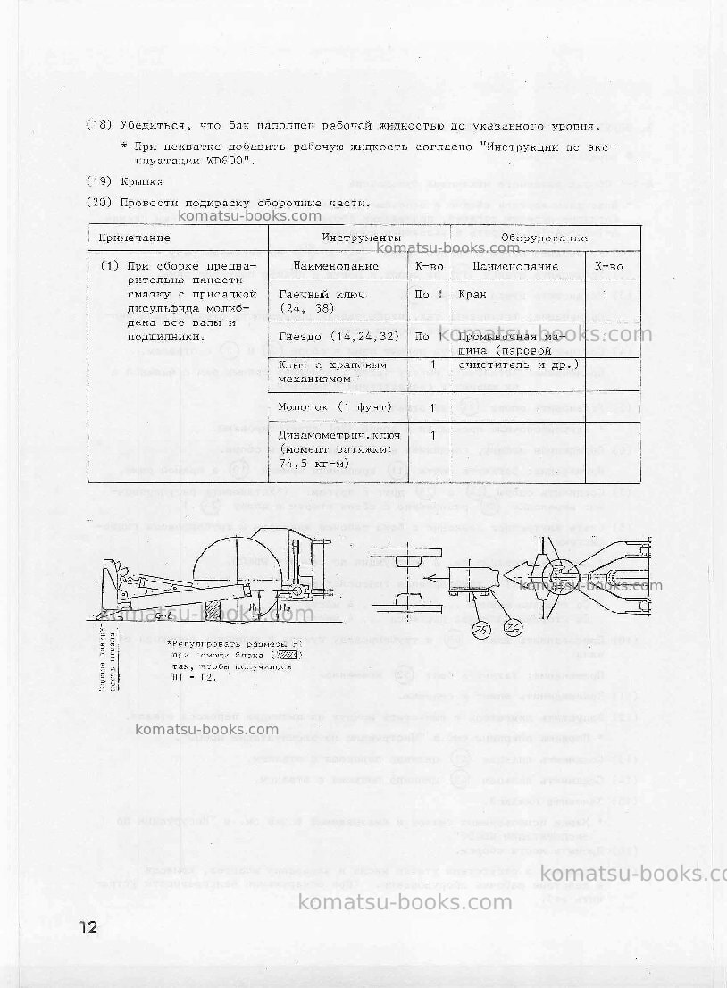 Komatsu wd600-1jpn Инструкция по сборке в полевых условиях обложка Страница 5