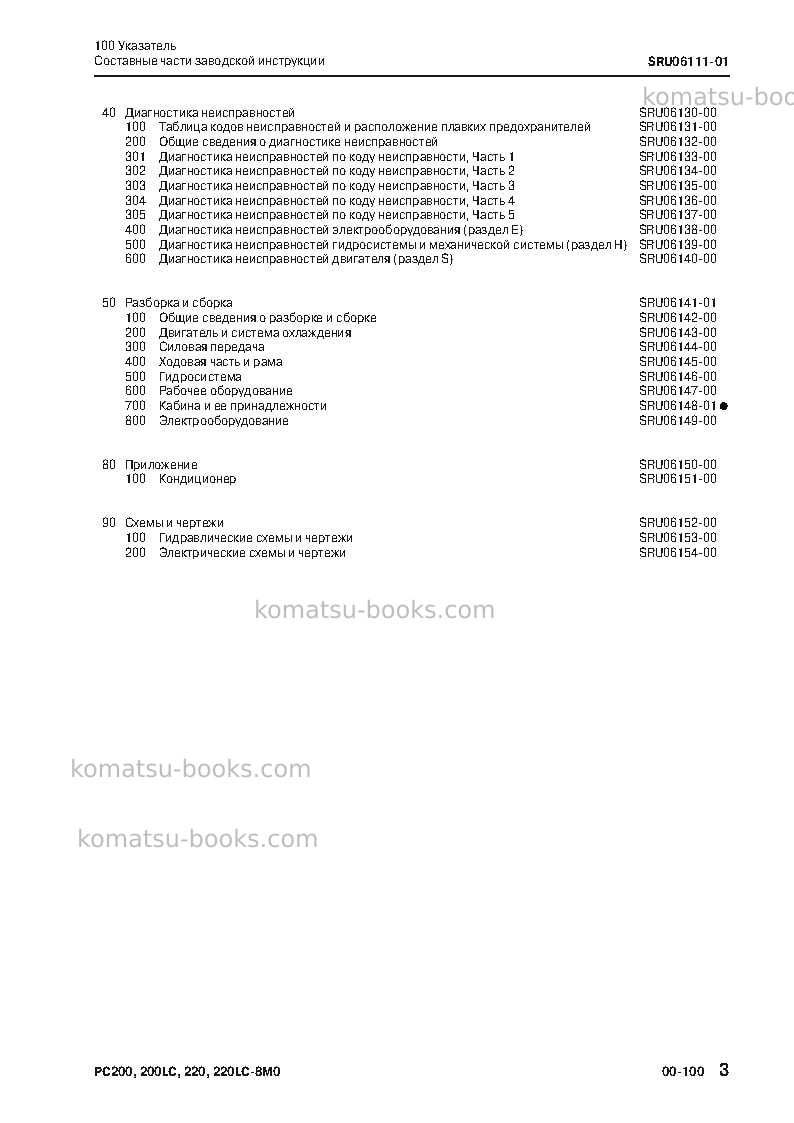 Komatsu pc200lc-8jpn-m0 Repair & maintenance cover Page 5