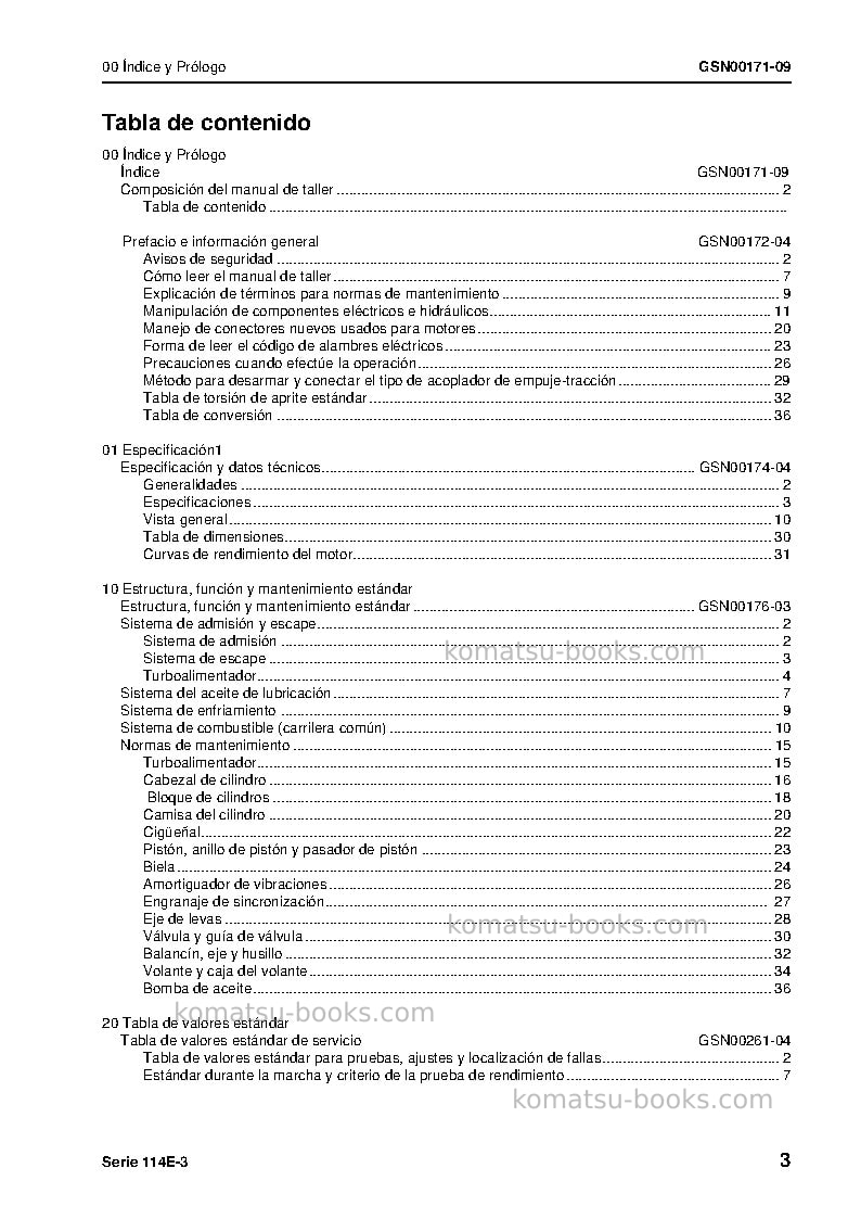 Komatsu 114e-3 seriesjpn Reparación y mantenimiento cover Page 5