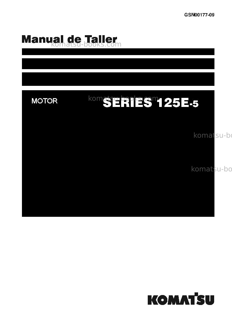 Komatsu 125e-5 seriesjpn Reparación y mantenimiento cover Page 5 Komatsu 125e-5 seriesjpn Reparación y mantenimiento cover Page 5