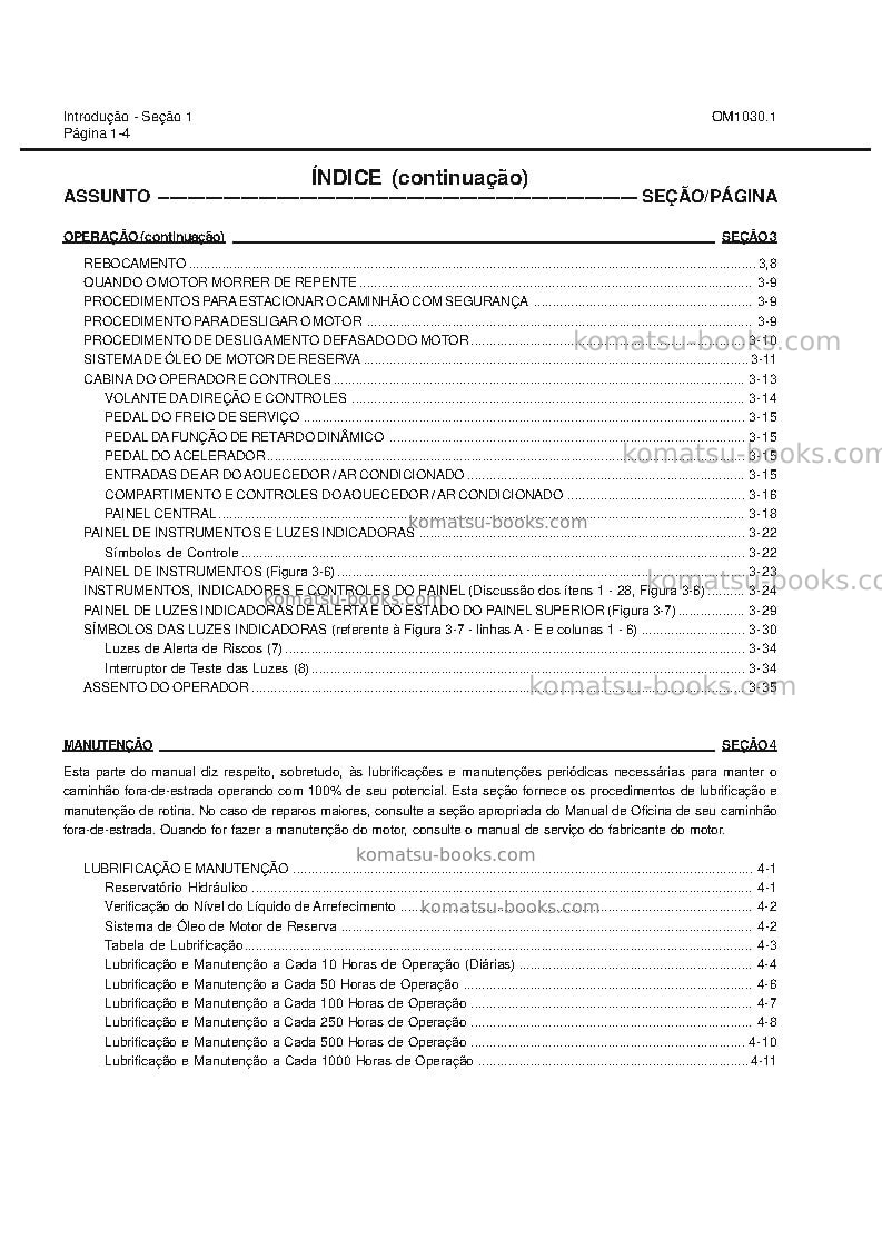 Komatsu 830eusa Manual de operação capa Página 5