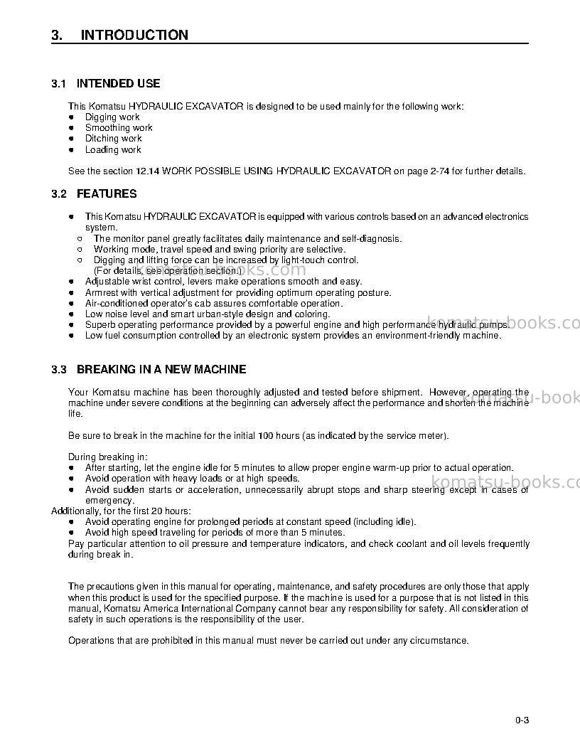 Komatsu pc210lc-6usa-lc Operation manual cover Page 5 Komatsu pc210lc-6usa-lc Operation manual cover Page 5