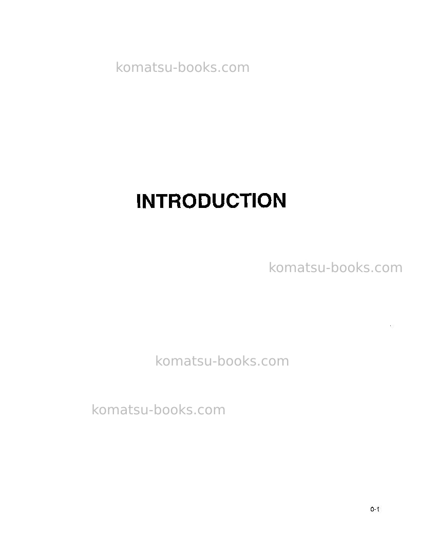 Komatsu wa900-1usa-lc Operation manual cover Page 5