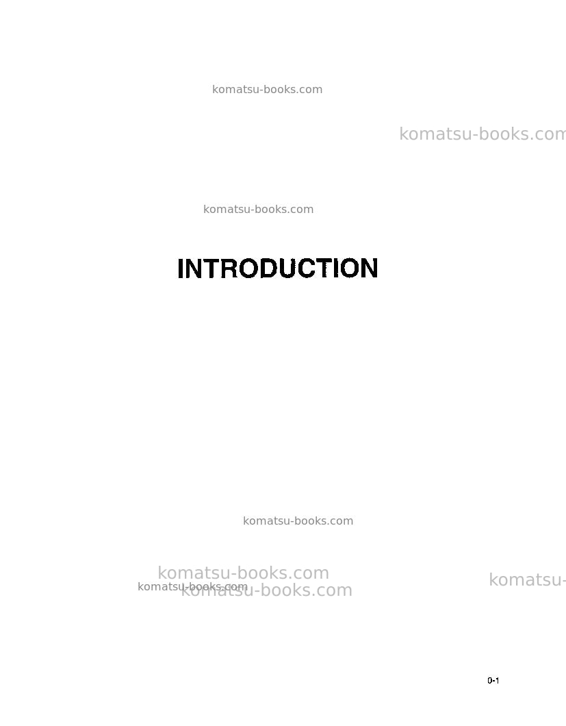 Komatsu d39p-1usa Operation manual cover Page 5 Komatsu d39p-1usa Operation manual cover Page 5