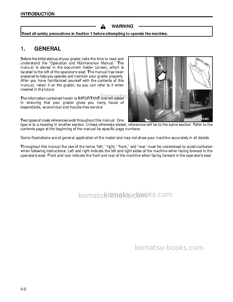 Komatsu gd650aw-2usa-e Operation manual cover Page 5 Komatsu gd650aw-2usa-e Operation manual cover Page 5