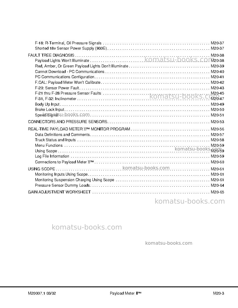 Komatsu plm iiusa Operation manual cover Page 5
