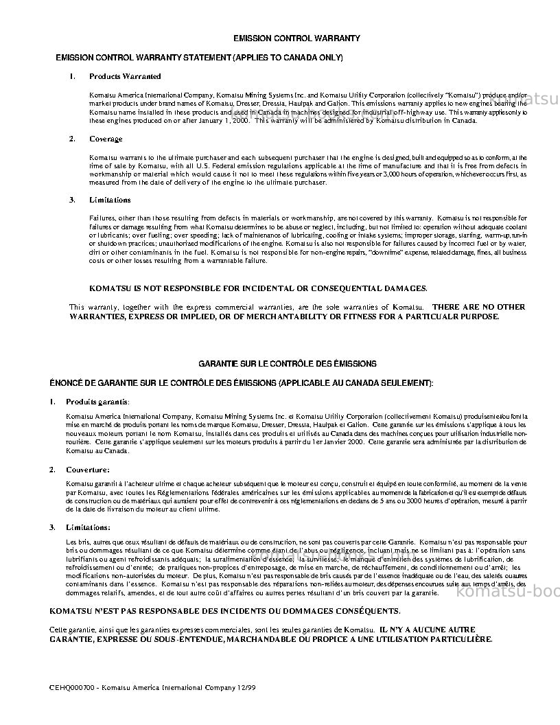 Komatsu 930e-2usa-5 Operation manual cover Page 5