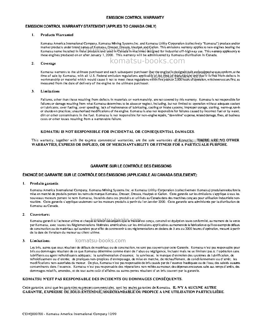 Komatsu 930e-2usa-3 Operation manual cover Page 5 Komatsu 930e-2usa-3 Operation manual cover Page 5