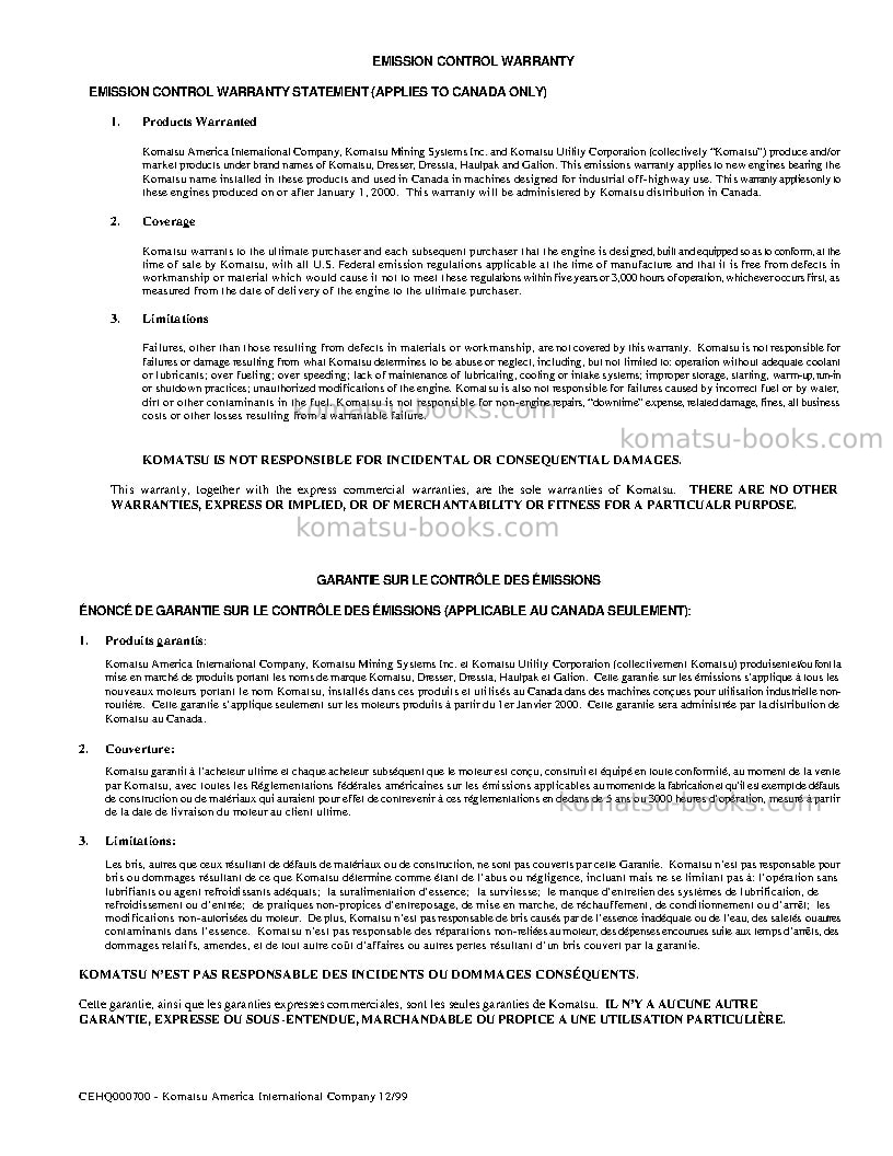 Komatsu 930e-3usa Operation manual cover Page 5 Komatsu 930e-3usa Operation manual cover Page 5