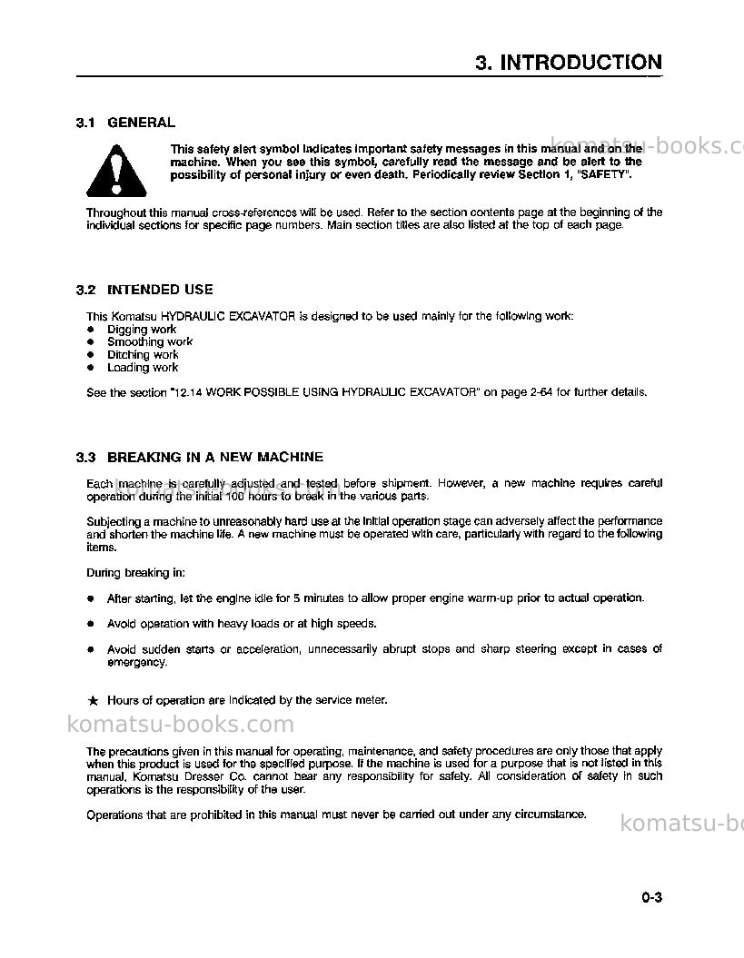 Komatsu pc400lc-5usa-lc Operation manual cover Page 5 Komatsu pc400lc-5usa-lc Operation manual cover Page 5
