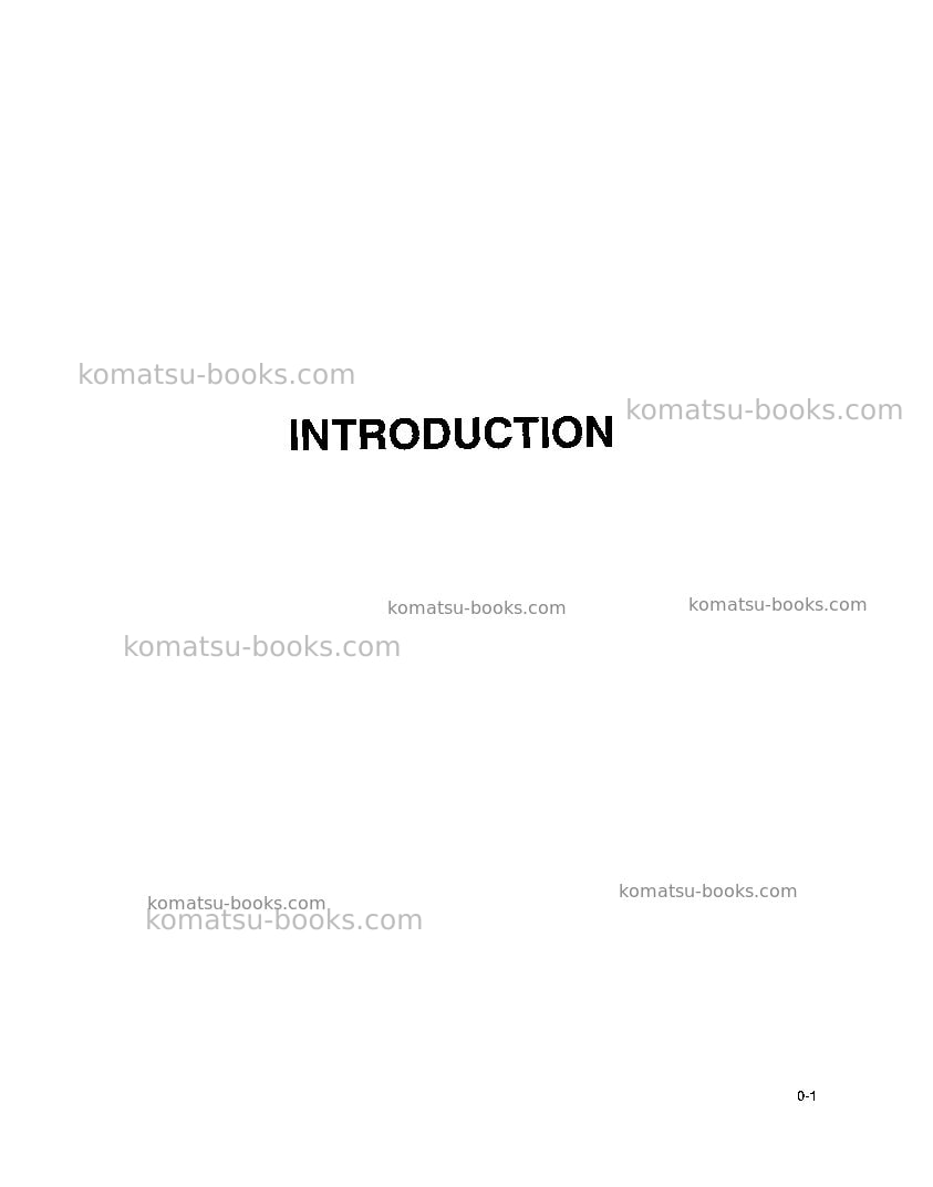 Komatsu pc400hd-6usa-lc Operation manual cover Page 5 Komatsu pc400hd-6usa-lc Operation manual cover Page 5