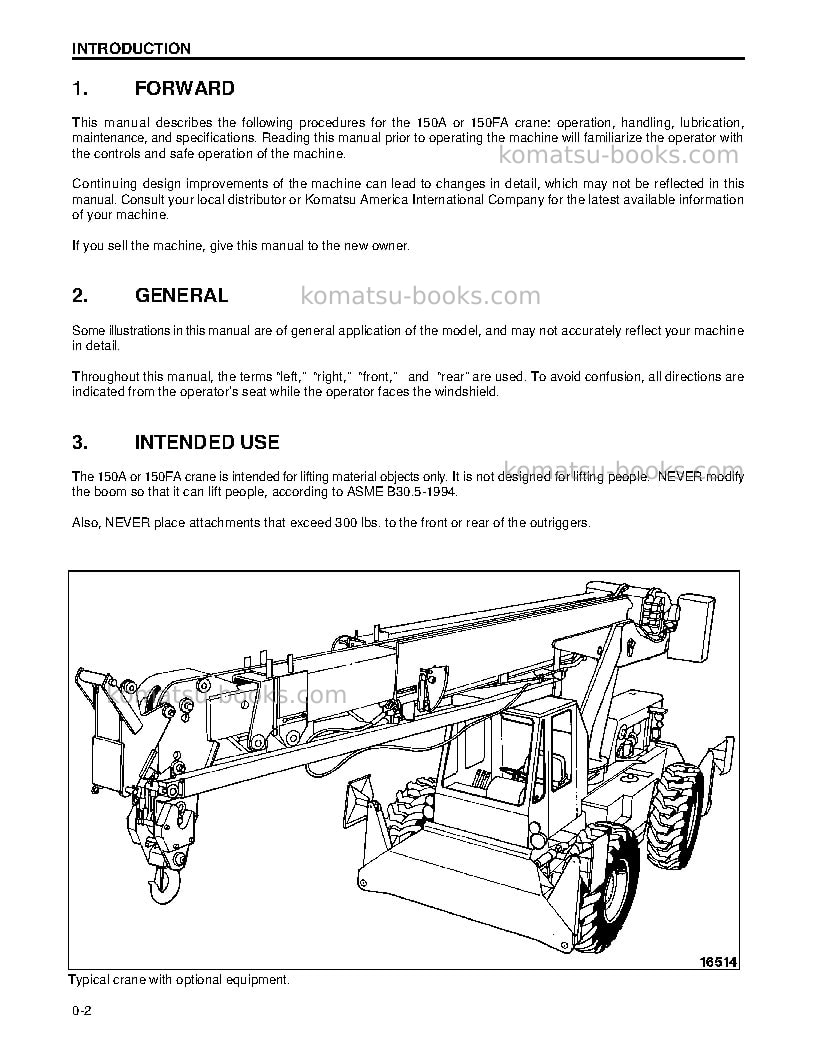 Komatsu 150fa Operation manual cover Page 5 Komatsu 150fa Operation manual cover Page 5