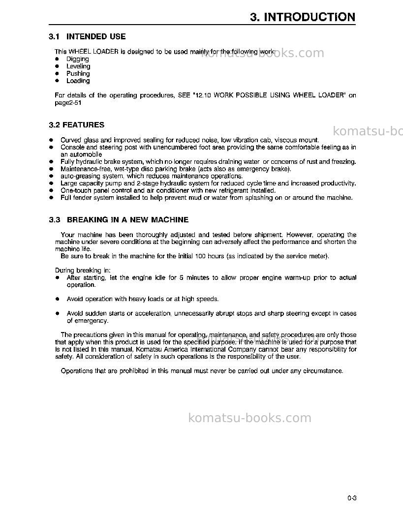 Komatsu wa320-3jpn-l Operation manual cover Page 5 Komatsu wa320-3jpn-l Operation manual cover Page 5