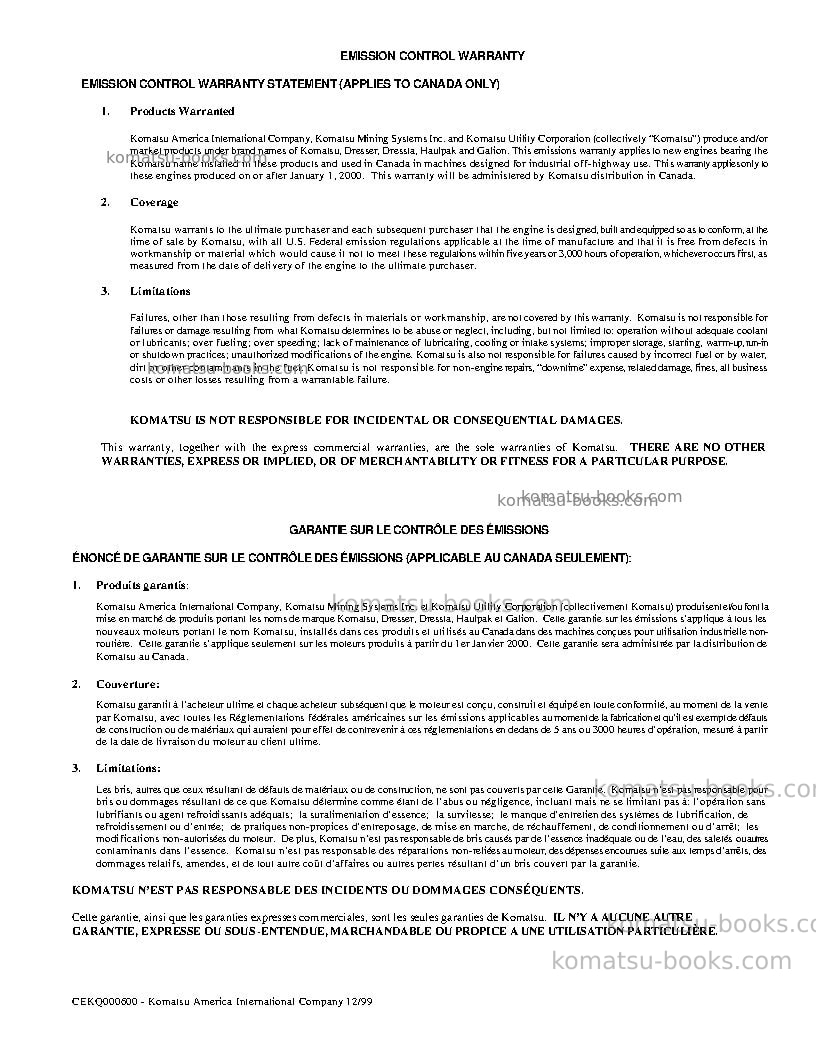 Komatsu pc450lc-6gbr-k Operation manual cover Page 5 Komatsu pc450lc-6gbr-k Operation manual cover Page 5