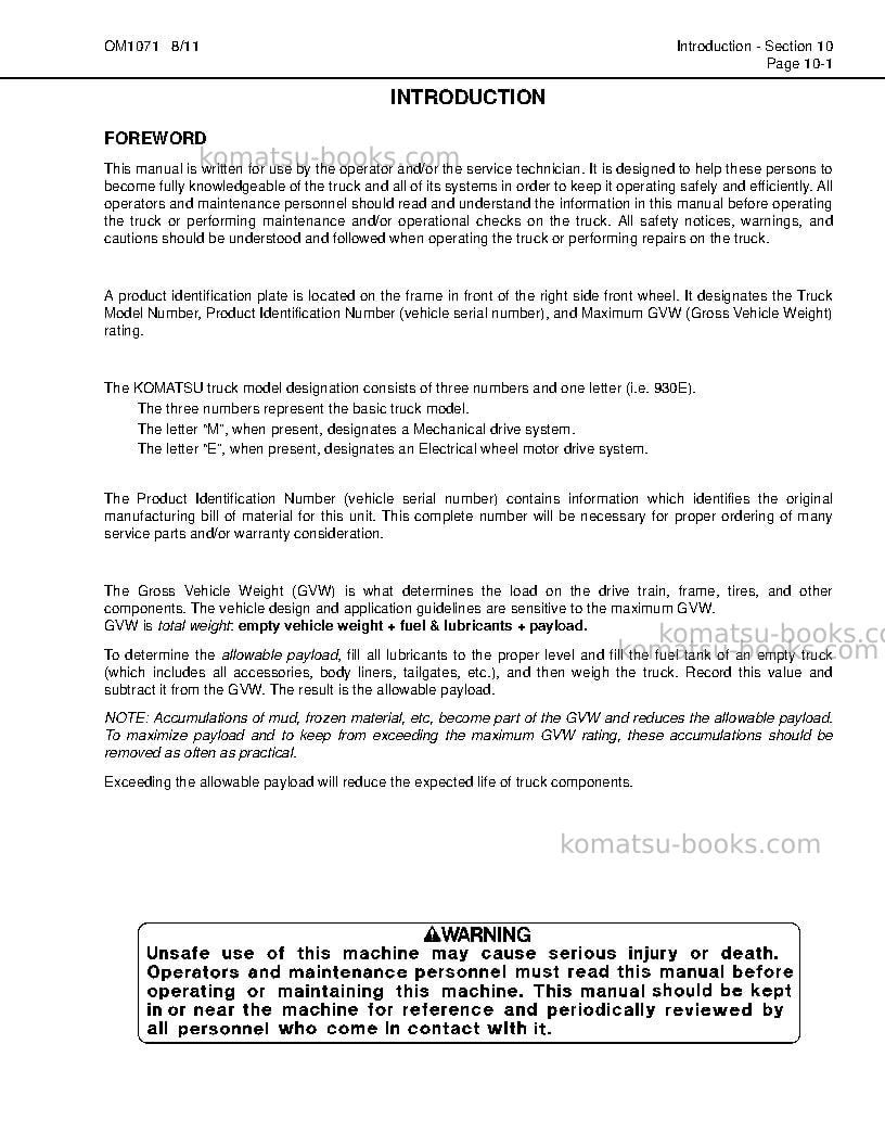 Komatsu pc220lc-3jpn Operation manual cover Page 5 Komatsu pc220lc-3jpn Operation manual cover Page 5