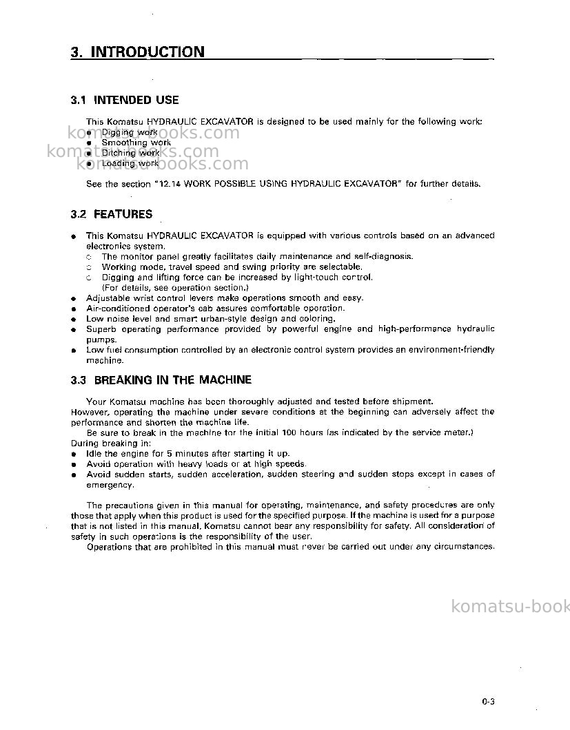 Komatsu pc400lc-5jpn Operation manual cover Page 5 Komatsu pc400lc-5jpn Operation manual cover Page 5