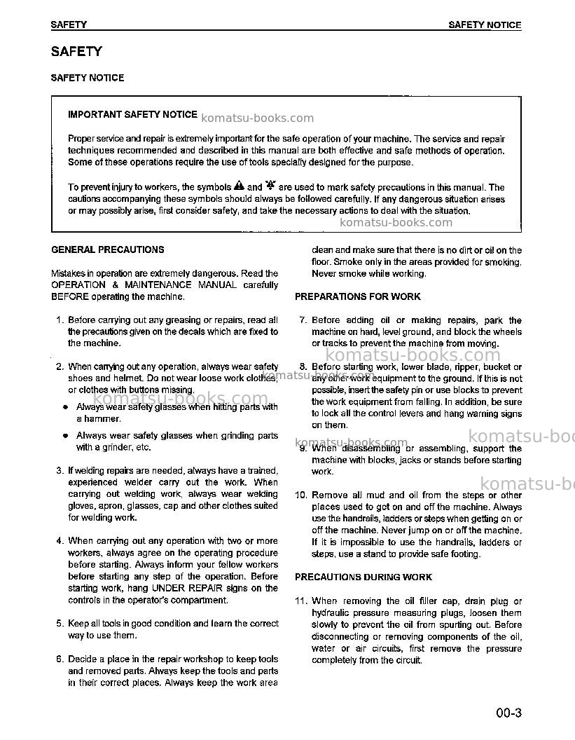 Komatsu wa420-3usa-l Repair & maintenance cover Page 5