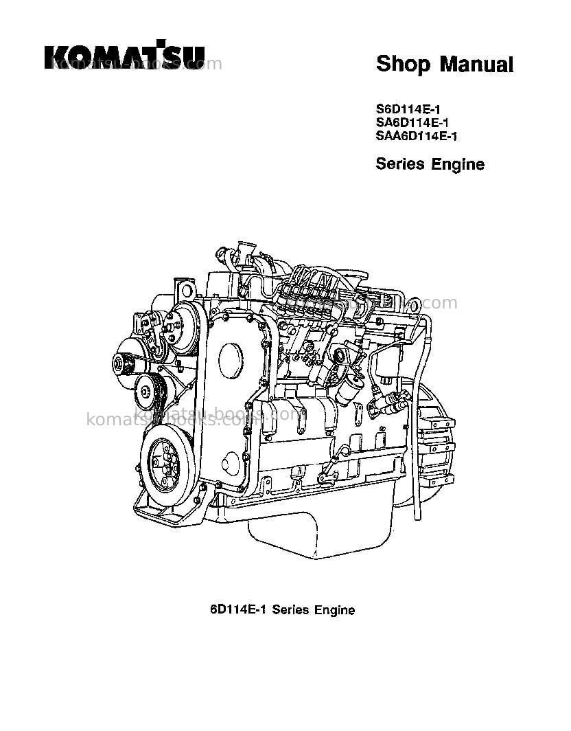 Komatsu saa6d114e-1jpn Repair & maintenance cover Page 5 Komatsu saa6d114e-1jpn Repair & maintenance cover Page 5