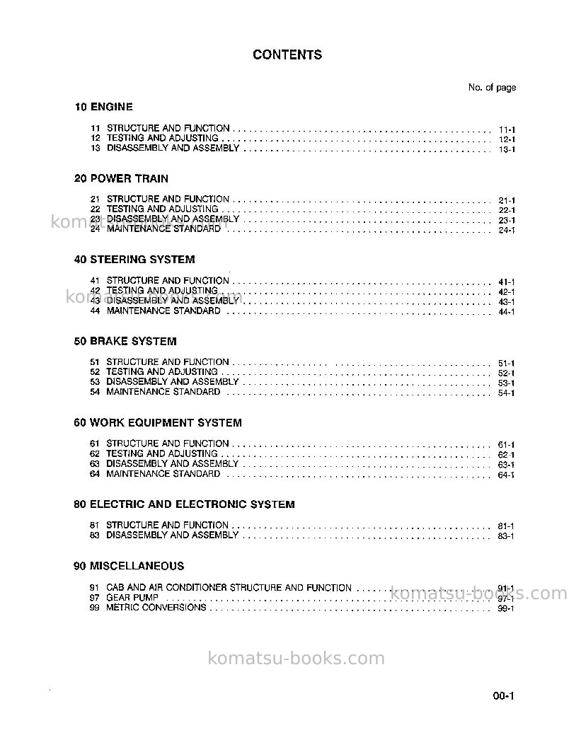 Komatsu wa180-1usa-lc Repair & maintenance cover Page 5