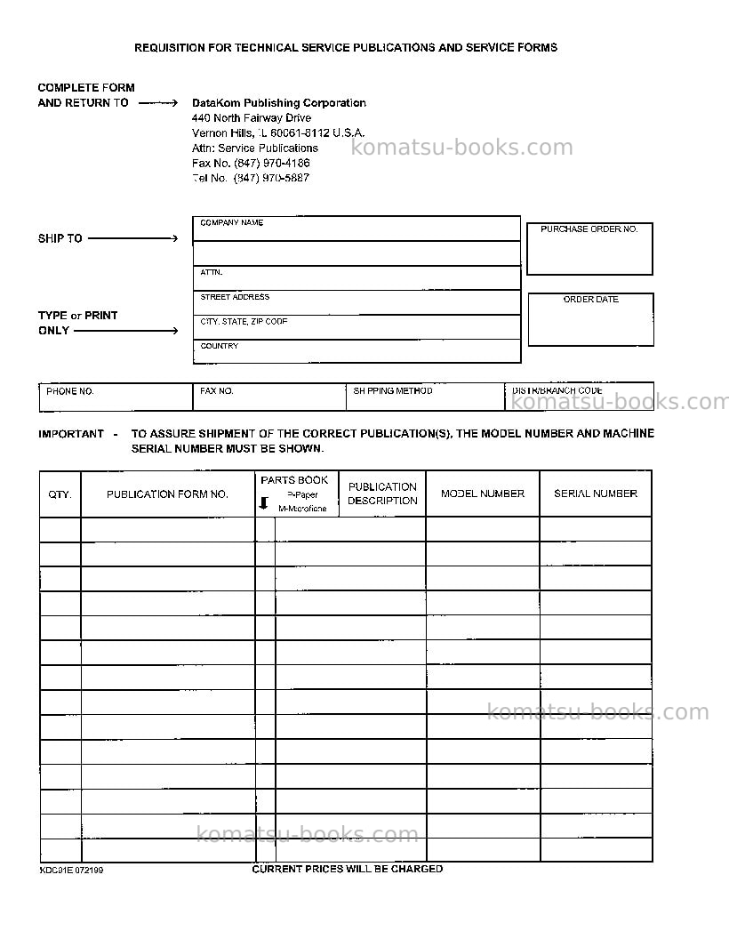 Komatsu wa380-1jpn-lc Repair & maintenance cover Page 5